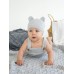 Полукомбинезон (боди) Amarobaby (Pure Love) Bear с шапочкой, вязаный, серый