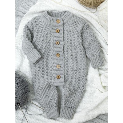 Комбинезон детский Amarobaby Pure Love Wool вязаный, серый