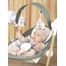 Электронные качели детские AMAROBABY WOODEN SWING, хаки