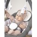 Электронные качели детские AMAROBABY WOODEN SWING, серый