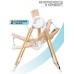 Электронные качели детские AMAROBABY WOODEN SWING, бежевый