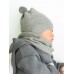 Снуд детский вязаный Amarobaby Pure Love SNOOD, серый