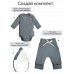 Пинетки детские AMAROBABY Nature, графит/сахар, 2 пары, 56-62