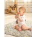 Коврик детский стёганный Amarobaby Soft Mat 115х115 см, Жирафики (бирюзовый)