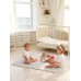 Коврик детский стёганный Amarobaby Soft Mat 115х115 см, Жирафики (бирюзовый)