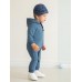 Комбинезон детский Amarobaby Mono, футер 360гр с начесом, синий