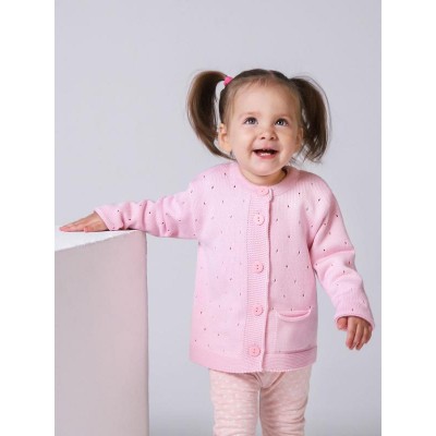 Жакет детский Amarobaby Pure Love Cutie, вязаный, розовый