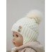 Шапочка детская Amarobaby Pure Love Wool вязаная, утепленная, молочный