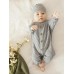 Комбинезон детский вязаный c шапочкой Amarobaby Pure Love Elegant, серый