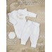 Боди с длинным рукавом и ползунки (штанишки) детские AMAROBABY Fashion, молочный