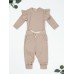 Боди с длинным рукавом и ползунки (штанишки) детские AMAROBABY Fashion, бежевый