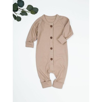 Комбинезон на пуговицах детский AMAROBABY Fashion, бежевый