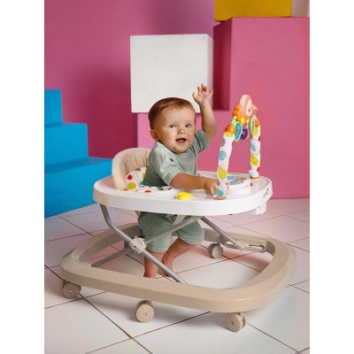 Ходунки детские с электронной игровой панелью AMAROBABY Walking Baby (бежевый)