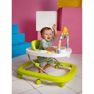 Ходунки детские с электронной игровой панелью AMAROBABY Walking Baby (зеленый)