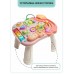 Каталка-ходунки Amarobaby Study Walker (3в1) музыкальный игровой центр со съемной игровой панелью и столиком, розовый