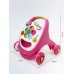 Каталка-ходунки Amarobaby WALKING WAY (2в1) музыкальный игровой центр, синий, 46,5х51х47 см.